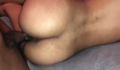 Ebony sweetie getting her soaking wet vagina boned closed up