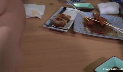 Lesbians Katerina Hartlova and Kaho Shibuya worship each other's breasts