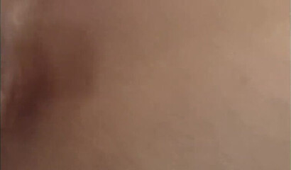 Ebony babe with big tits fucking her lover on the floor