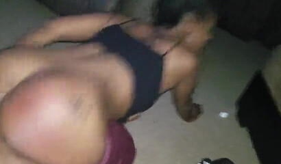 Sexy ebony GF deepthroats BBC and gets ass fucked doggy style