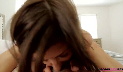 Big titted mom Alexis Fawx gives sensual BJ and rides dick POV style