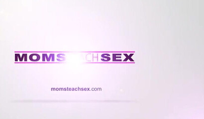 Big titted mom Alexis Fawx gives sensual BJ and rides dick POV style