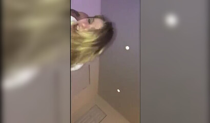 Hot bartender gets sandwiched by two horny guys in homemade threesome