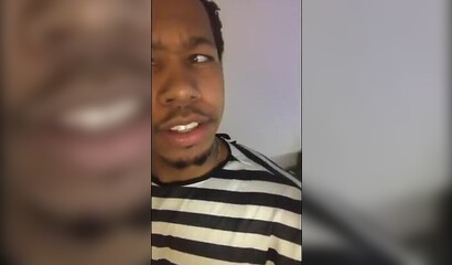 Hot bartender gets sandwiched by two horny guys in homemade threesome