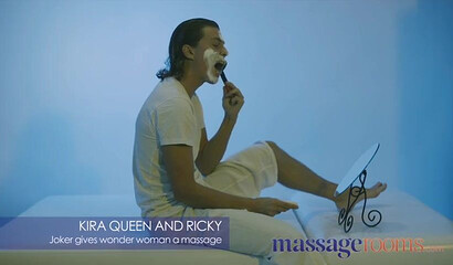 Horny Joker fucking big boobed Wonder Woman Kira Queen in massage room