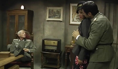 Busty blonde gets sexually abuses by horny old German general