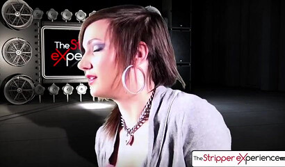 Tattooed stripper Nikki Hearts rides her cunt on hard dick