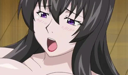 Ryugi bangs Ruu's big boobed stepaunt in hardcore Hentai scene