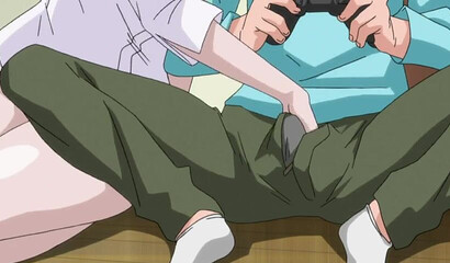 Ryugi bangs Ruu's big boobed stepaunt in hardcore Hentai scene