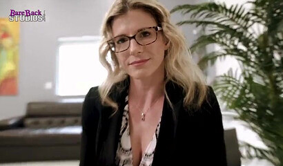 Naturally busty blonde Skylar Vox blowing off her stepdad in POV