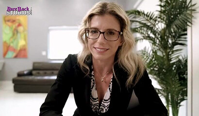 Naturally busty blonde Skylar Vox blowing off her stepdad in POV