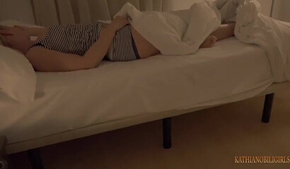 Hot stepsister Kathia Nobili gets stripped and fucked while sleeping