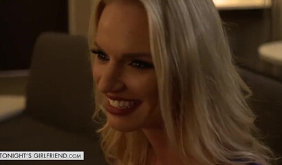 Busty escort in lingerie Rachael Cavalli gives sex lesson to her client