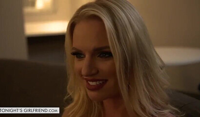 Busty escort in lingerie Rachael Cavalli gives sex lesson to her client