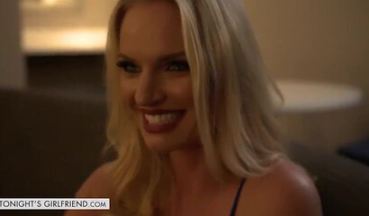 Busty escort in lingerie Rachael Cavalli gives sex lesson to her client