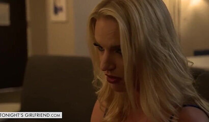 Busty escort in lingerie Rachael Cavalli gives sex lesson to her client
