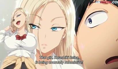 Curvaceous Hentai blonde with monster tits getting dicked