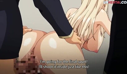 Curvaceous Hentai blonde with monster tits getting dicked