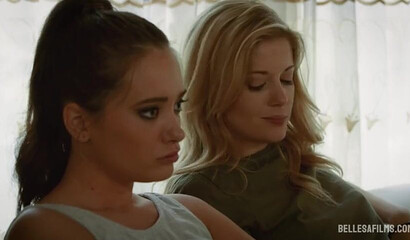 Hot college babes Charlotte Stokely & Gia Paige massage each other's pussies