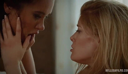 Hot college babes Charlotte Stokely & Gia Paige massage each other's pussies