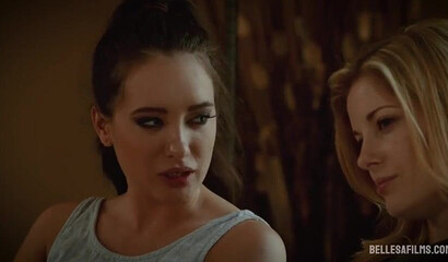 Hot college babes Charlotte Stokely & Gia Paige massage each other's pussies