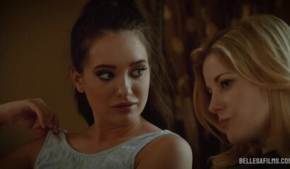 Hot college babes Charlotte Stokely & Gia Paige massage each other's pussies