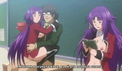 Wild Hentai schoolgirl suck and fuck fat dicks in public