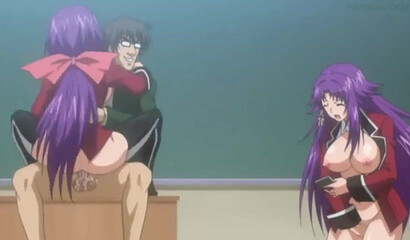 Wild Hentai schoolgirl suck and fuck fat dicks in public