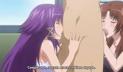 Wild Hentai schoolgirl suck and fuck fat dicks in public