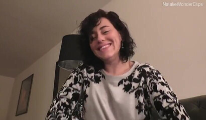 Playful amateur mom strips her jeans off and shows tight booty