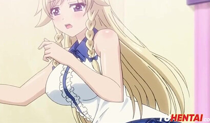 Busty Hentai teenage nympho taking curved dick up her vagina