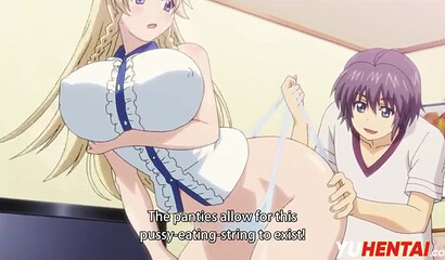 Busty Hentai teenage nympho taking curved dick up her vagina