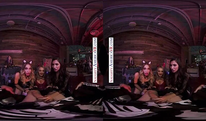 Sinners Gabbie Carter, Gianna Dior, & Khloe Kapri fucking dick in VR Halloween scene