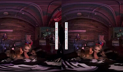 Sinners Gabbie Carter, Gianna Dior, & Khloe Kapri fucking dick in VR Halloween scene