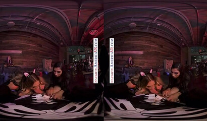 Sinners Gabbie Carter, Gianna Dior, & Khloe Kapri fucking dick in VR Halloween scene