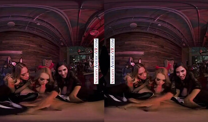 Sinners Gabbie Carter, Gianna Dior, & Khloe Kapri fucking dick in VR Halloween scene