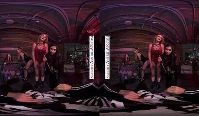 Sinners Gabbie Carter, Gianna Dior, & Khloe Kapri fucking dick in VR Halloween scene