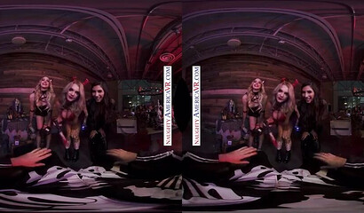 Sinners Gabbie Carter, Gianna Dior, & Khloe Kapri fucking dick in VR Halloween scene
