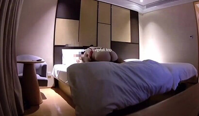 Hot Japanese babe in stockings caught getting boned doggystyle in hotel room