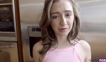 Stunner with amazing booty Lily Jordan gets her muff creampied