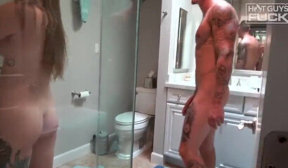 Cute GF Danielle has wild sex with her tattooed man John