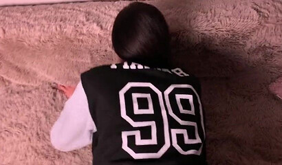 Marvelous brunette gives sensual head and gets boned from behind