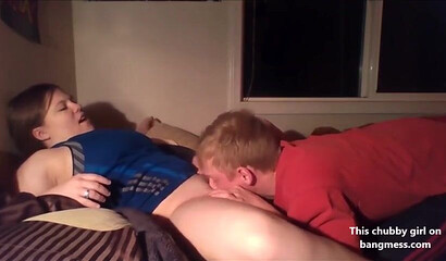 Chubby teen with big boobies gets dicked from behind and pulled by hair