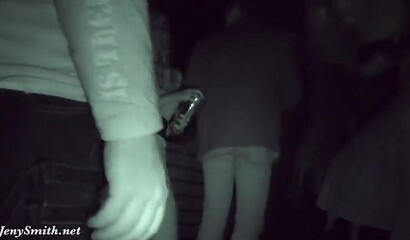 Smoking hot amateur doll Jeny Smith strips naked in the corner of nightclub