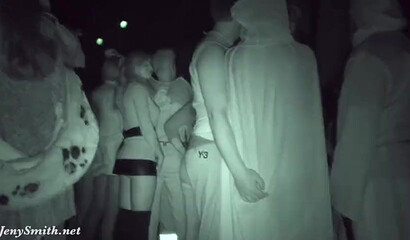 Smoking hot amateur doll Jeny Smith strips naked in the corner of nightclub