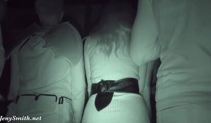 Smoking hot amateur doll Jeny Smith strips naked in the corner of nightclub