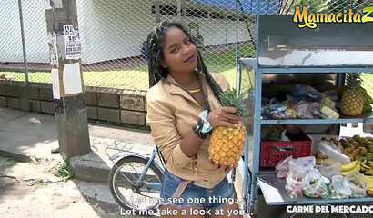 Hot black Latina with dreads gets picked up and fucked by stranger