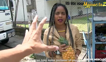 Hot black Latina with dreads gets picked up and fucked by stranger