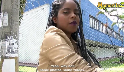 Hot black Latina with dreads gets picked up and fucked by stranger