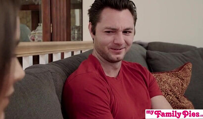 Beautiful brunette with large tits Natasha Nice gets screwed on the sofa